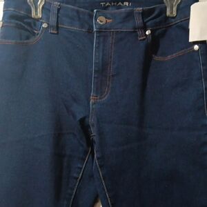 Sz 10 Tahari Women's Dark Blue Skinny Jeans
